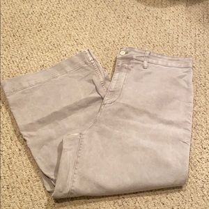 Madewell Emmett Wide leg crop lilac size 34